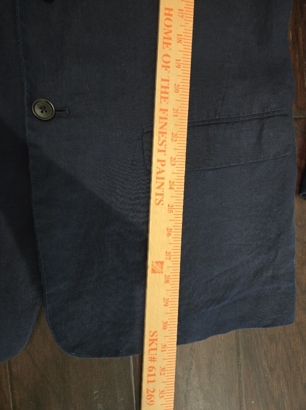 Quince 100% European Linen Blazer Deep Navy Unstructured Career Jacket L - Picture 10 of 12